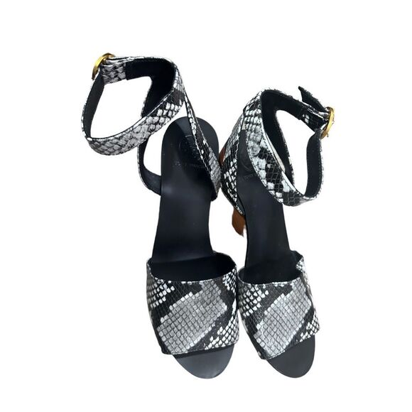 Tory Burch Camilla Leather Wooden Animal Print Platform Sandals NWOT Sz 6.5 M - Picture 5 of 7
